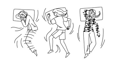 slumber woman sleep vectorのイラスト素材