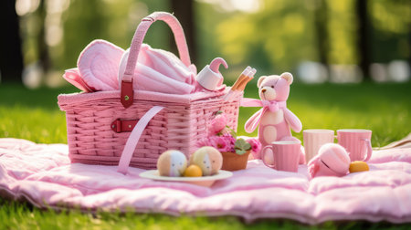sunny pink baby blanketの素材