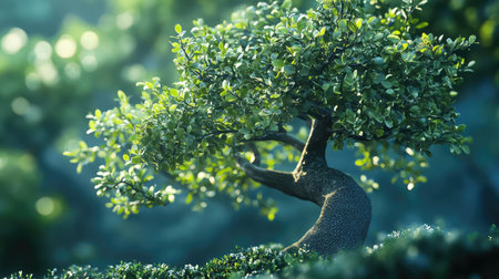 bark tree plant illustration leaves roots, canopy forest, woodland greenery bark tree plantの素材