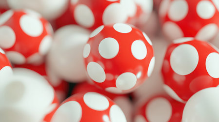 s red and white polka dotの素材