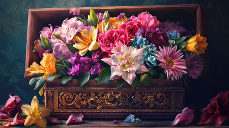 petals box of flowersの素材