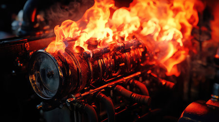 flames engine fireの素材