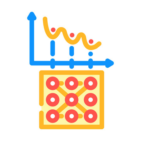 annealing hardware quantum computer color icon vector illustrationのイラスト素材