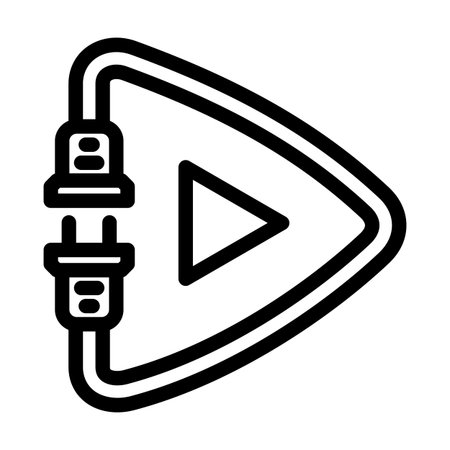 plug play line icon vector illustrationのイラスト素材