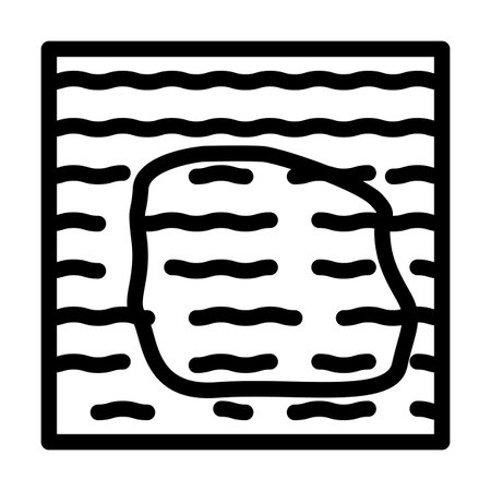 slick ocean surface line icon vector illustrationのイラスト素材