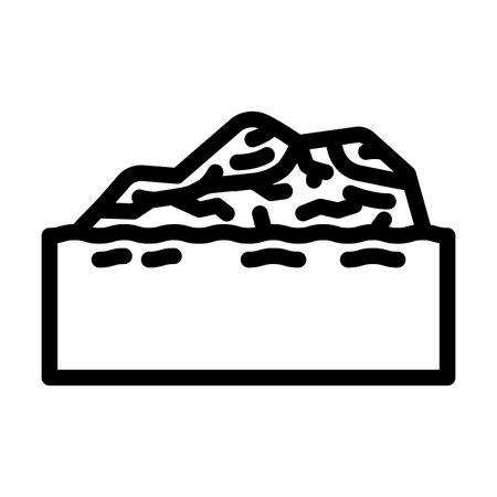 stains rocks water line icon vector illustrationのイラスト素材