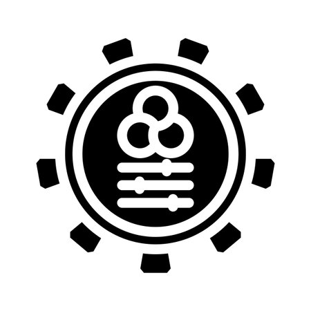 multi color options glyph icon vector illustrationのイラスト素材