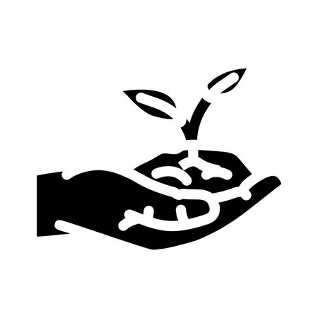 eco friendly glyph icon vector illustrationのイラスト素材