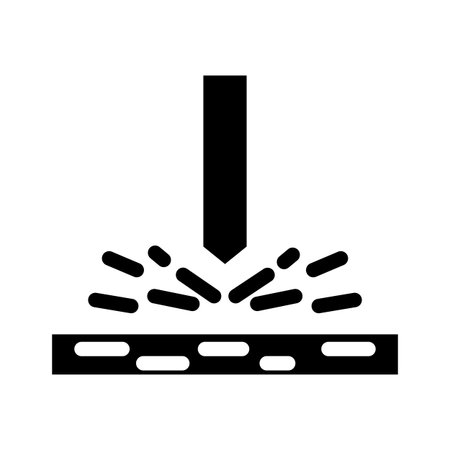 impact resistant glyph icon vector illustrationのイラスト素材