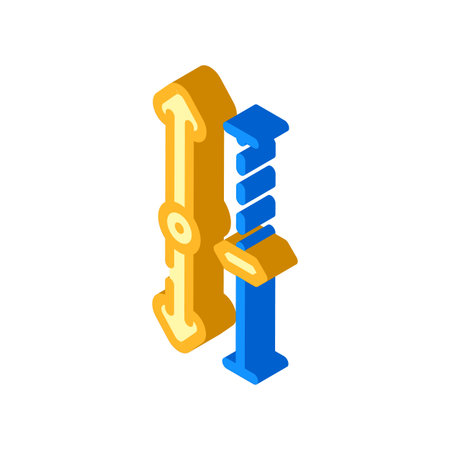 adjustable height isometric icon vector illustrationのイラスト素材