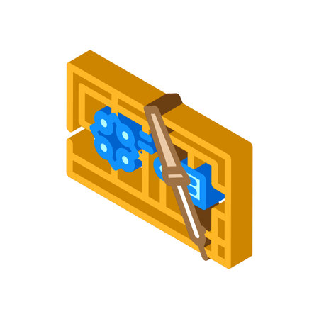 soldering iron circuit isometric icon vector illustrationのイラスト素材