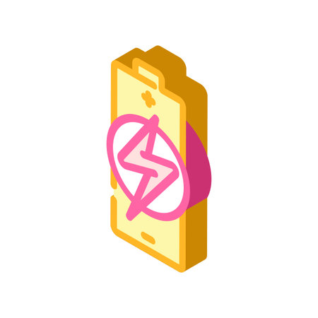 fast charging isometric icon vector illustrationのイラスト素材