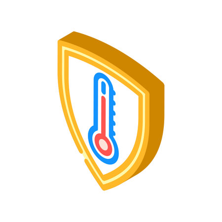 temperature resistant isometric icon vector illustrationのイラスト素材