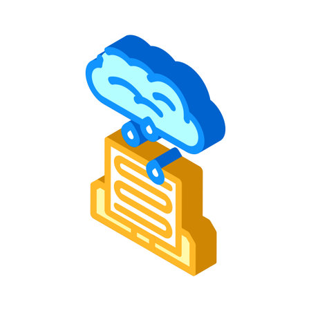 rain detection sensor isometric icon vector illustrationのイラスト素材
