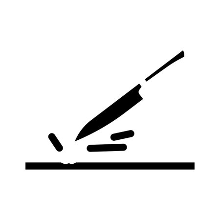 anti scratch coating glyph icon vector illustrationのイラスト素材