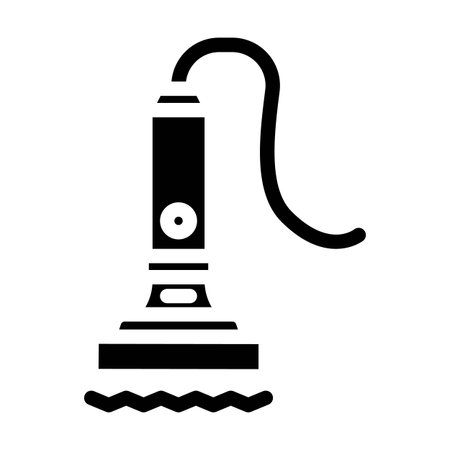 vibration sensor module glyph icon vector illustrationのイラスト素材