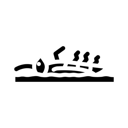 dead insects soil surface glyph icon vector illustrationのイラスト素材