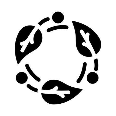 biodegradable glyph icon vector illustrationのイラスト素材
