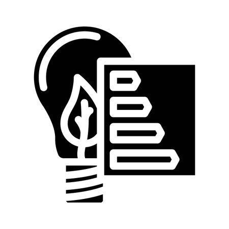 energy efficient glyph icon vector illustrationのイラスト素材