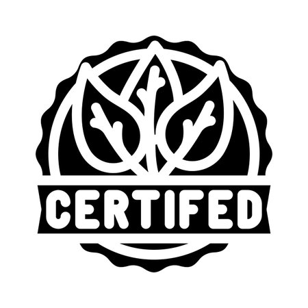 green certification glyph icon vector illustrationのイラスト素材