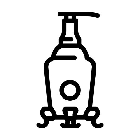 luxury branded soap bottle line icon vector illustrationのイラスト素材