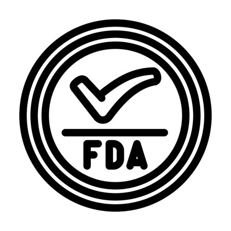 fda approved line icon vector illustrationのイラスト素材
