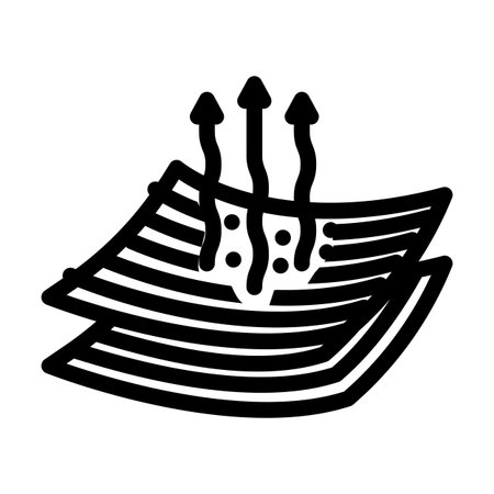 breathable fabric line icon vector illustrationのイラスト素材