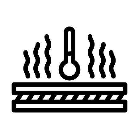 heat insulated line icon vector illustrationのイラスト素材