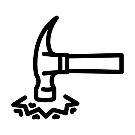 shockproof line icon vector illustrationのイラスト素材