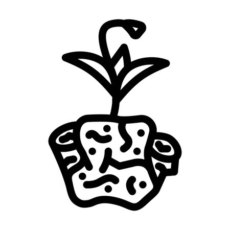 compostable packaging line icon vector illustrationのイラスト素材