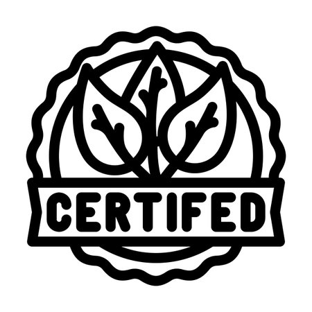green certification line icon vector illustrationのイラスト素材