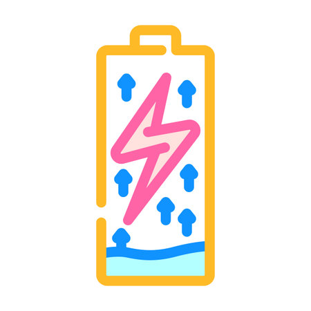 quick charge technology color icon vector illustrationのイラスト素材