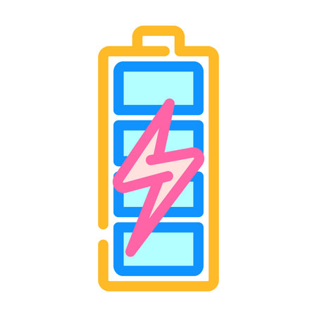 pre charged color icon vector illustrationのイラスト素材