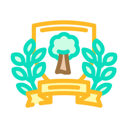 coat arms heraldry medieval color icon vector illustrationのイラスト素材