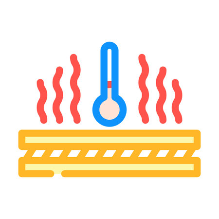 heat insulated color icon vector illustrationのイラスト素材