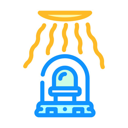 light intensity sensor module color icon vector illustrationのイラスト素材