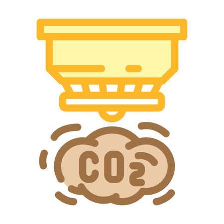 co2 sensor module color icon vector illustrationのイラスト素材