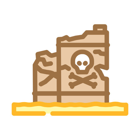 rusty pesticide containers soil color icon vector illustrationのイラスト素材