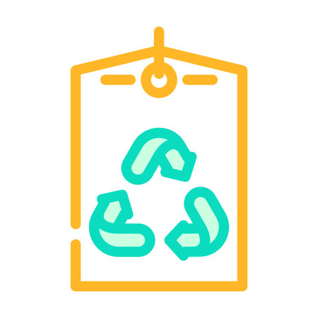 made recycled materials color icon vector illustrationのイラスト素材