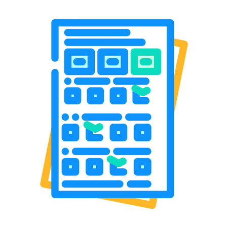 quiz tests online learning platform color icon vector illustrationのイラスト素材