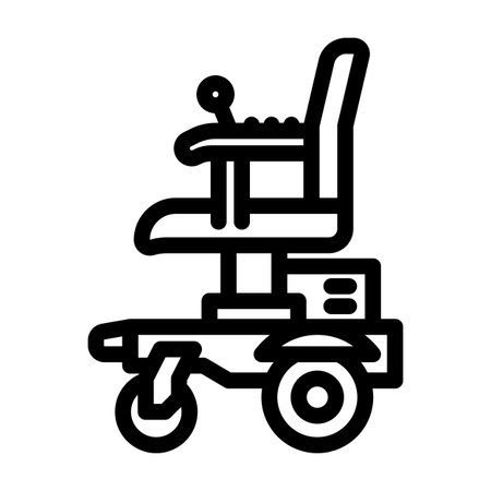 wheelchair fracture injury line icon vector illustrationのイラスト素材