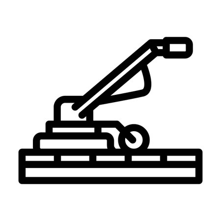 floor polishing home maintenance line icon vector illustrationのイラスト素材