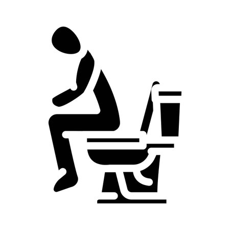 bowel movement diarrhea glyph icon vector illustrationのイラスト素材
