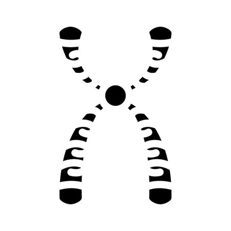chromosome genetic engineering glyph icon vector illustrationのイラスト素材