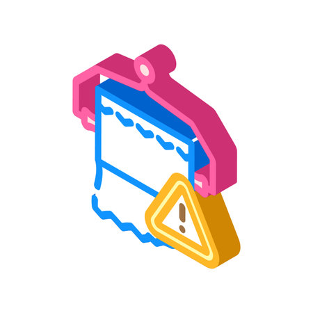 diarrhea warning isometric icon vector illustrationのイラスト素材