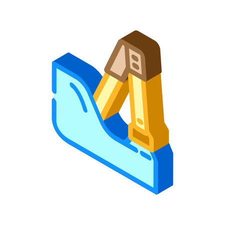 medical sling fracture injury isometric icon vector illustrationのイラスト素材