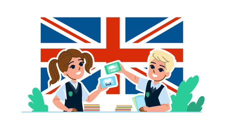 curriculum foreign language school education vectorのイラスト素材