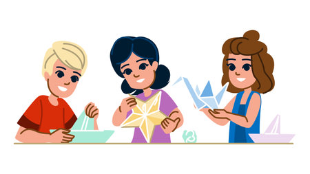 model origami hobby kid vectorのイラスト素材