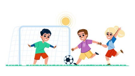 fun playing sports hobby kid vectorのイラスト素材