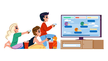 controller playing video games hobby kid vectorのイラスト素材